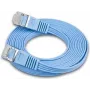 Cabo de patch Ethernet slim Wirewin Triotronik 0,15m Cat6 U/FTP, ficha RJ45 macho para macho, azul PKW-STP-SLIM-KAT6 0.15 BL