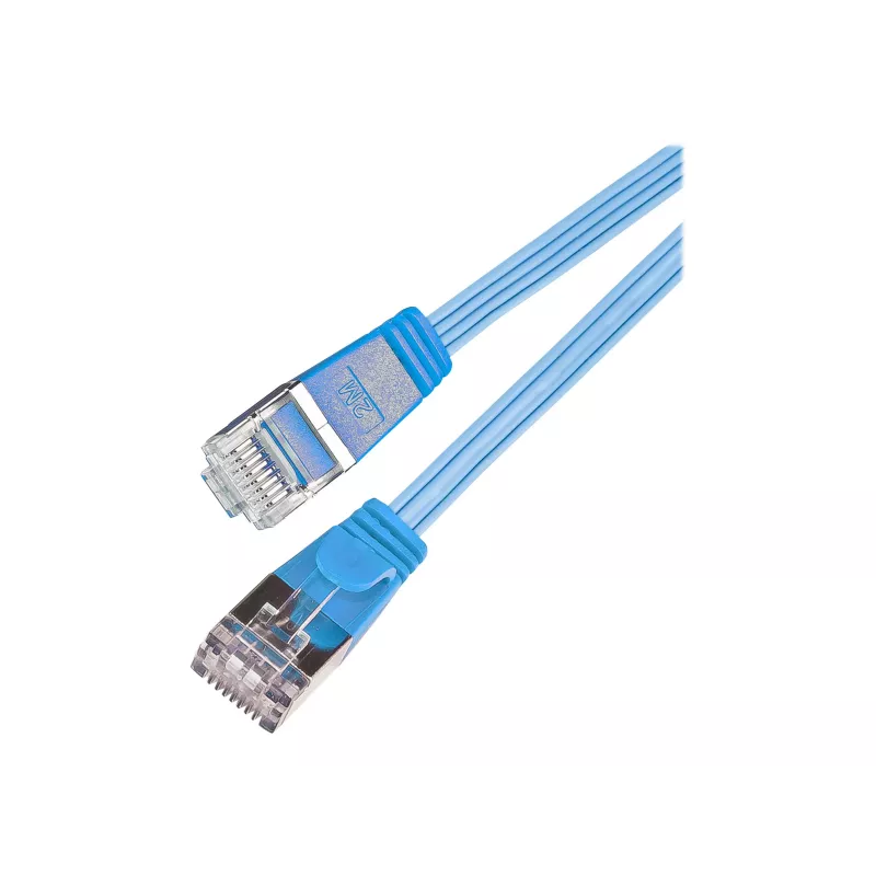 Cabo de patch Ethernet slim Wirewin Triotronik 0,15m Cat6 U/FTP, ficha RJ45 macho para macho, azul PKW-STP-SLIM-KAT6 0.15 BL