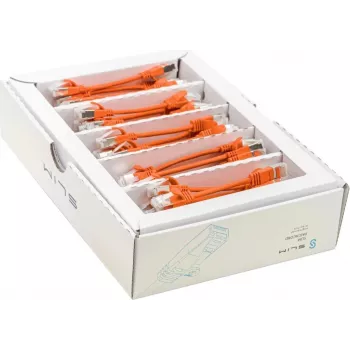 Cabo de patch Ethernet Wirewin SLIM-LS-K6A Cat6a U/FTP, 0,1 m, laranja, pack de 50 SLIM-LS-K6A 0.1 OR 50