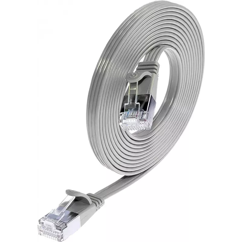 Cabo de patch Ethernet slim Wirewin SLIM S6 1,5 m cinzento Cat.6 STP (PIMF) PKW-STP-SLIM-KAT6 1.5