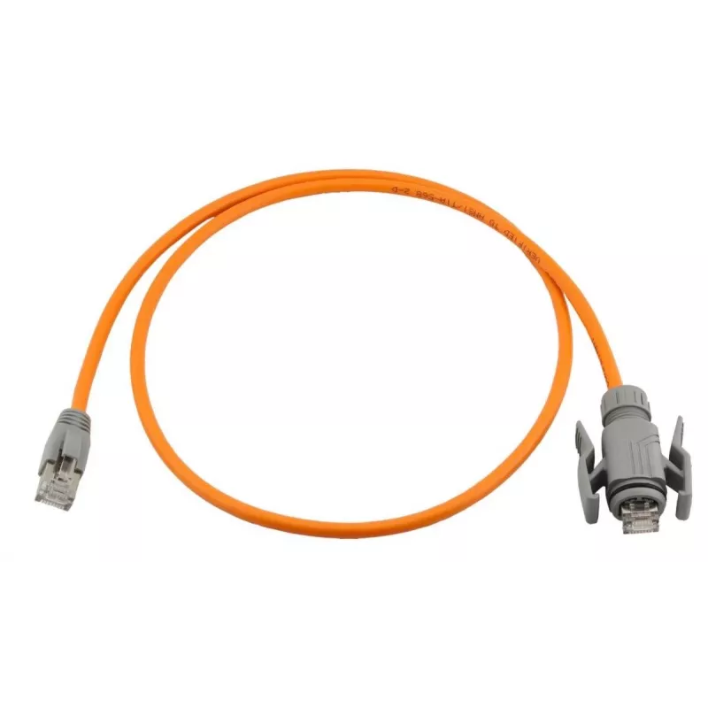 Cabo patch Wirewin Industrial CAT6A S/FTP PUR, RJ45 IP67, 10 m, laranja PKW-I1-SF-K6A-PUR 10.0 OR