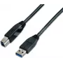 Cabo Wirewin USB 3.0 A-B 0,5 m preto USB 3.0 A-B MM 0,5 SW