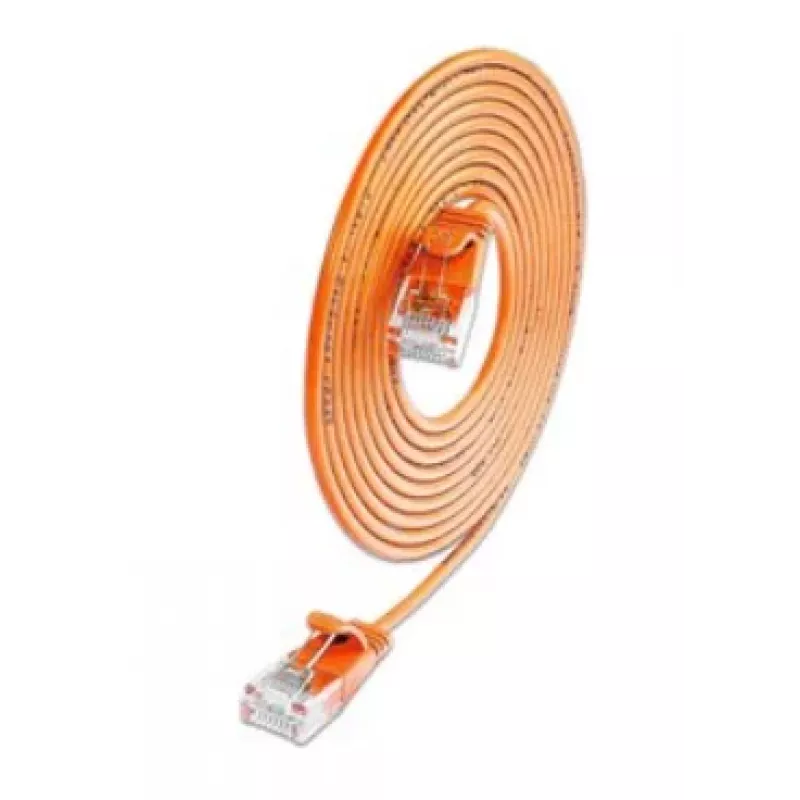 Cabo patch Wirewin SLIM Cat.6A 10 Gigabit U/UTP Slim, 0,1 m, laranja SLIM-L-UU-K6A 0.1 OR