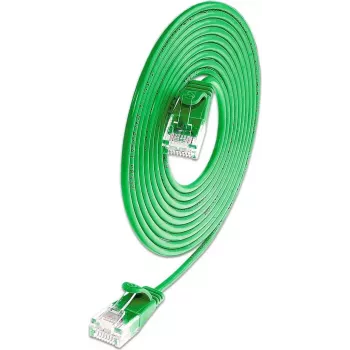 Cabo patch Wirewin SLIM KAT6A 10 Gigabit Light redondo, U/UTP, Ø 3,6 mm, verde (SLIM-L-UU-K6A 0.15 GN)