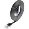 Cabo patch slim Wirewin SLIM KAT6, U/FTP, plano, preto, 0,75 m PKW-STP-SLIM-KAT6 0.75 SW