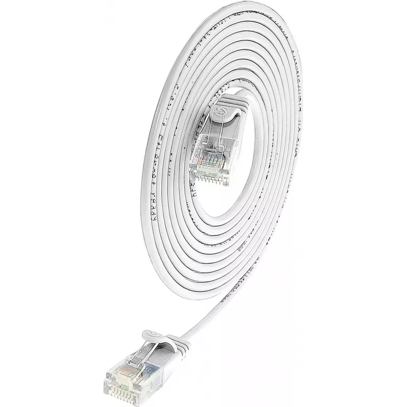 Cabo slim-light Wirewin SLIM UL6 3 WS - Cat.6, U/UTP, 3,0 m, branco (PKW-LIGHT-K6 3.0 WS)