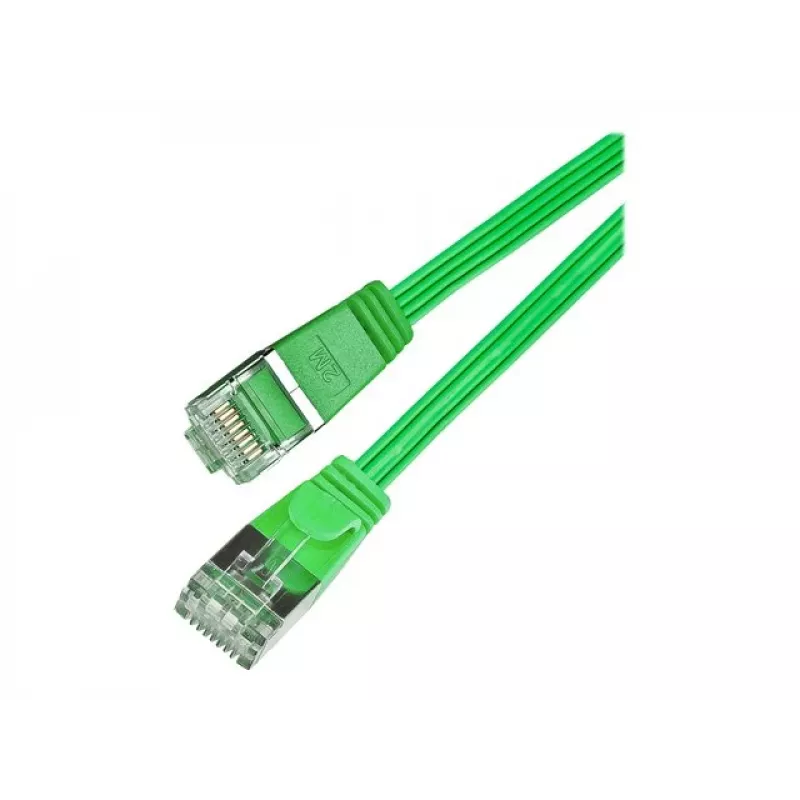 Cabo patch slim Wirewin SLIM S6 15 GN - Cat.6, STP(PIMF), 15 m, verde PKW-STP-SLIM-KAT6 15.0 GN