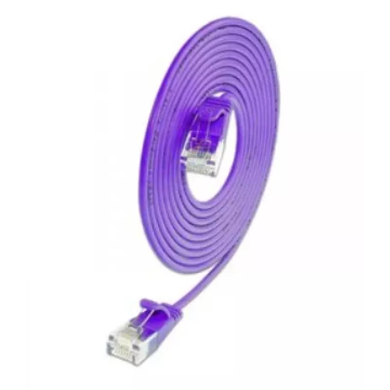 Cabo patch light Wirewin SLIM KAT6A 10 Gigabit, U/UTP, Ø 3,6 mm, violeta, 1,5 m SLIM-L-UU-K6A 1.5 VT