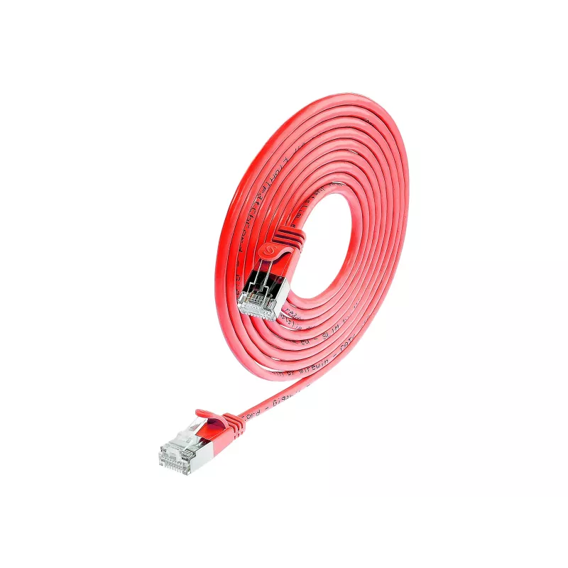 Cabo patch Wirewin Triotronik PKW-LIGHT-STP-K6 0,15 RT - Cat6 F/FTP, RJ45, vermelho, 0,15m