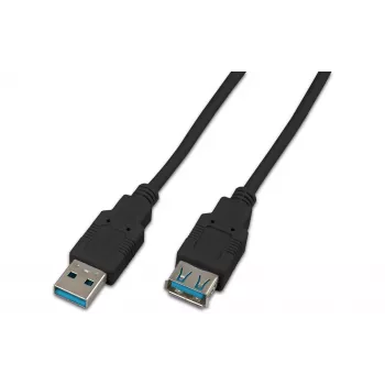 Cabo de extensão USB 3.0 A-A MF Wirewin 0.5 SW, 0,5 m, USB 3.2 Gen 1, preto
