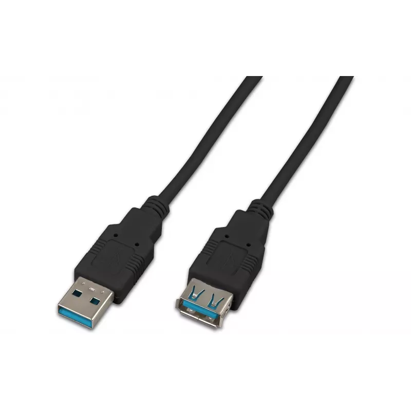 Cabo de extensão USB 3.0 A-A MF Wirewin 0.5 SW, 0,5 m, USB 3.2 Gen 1, preto