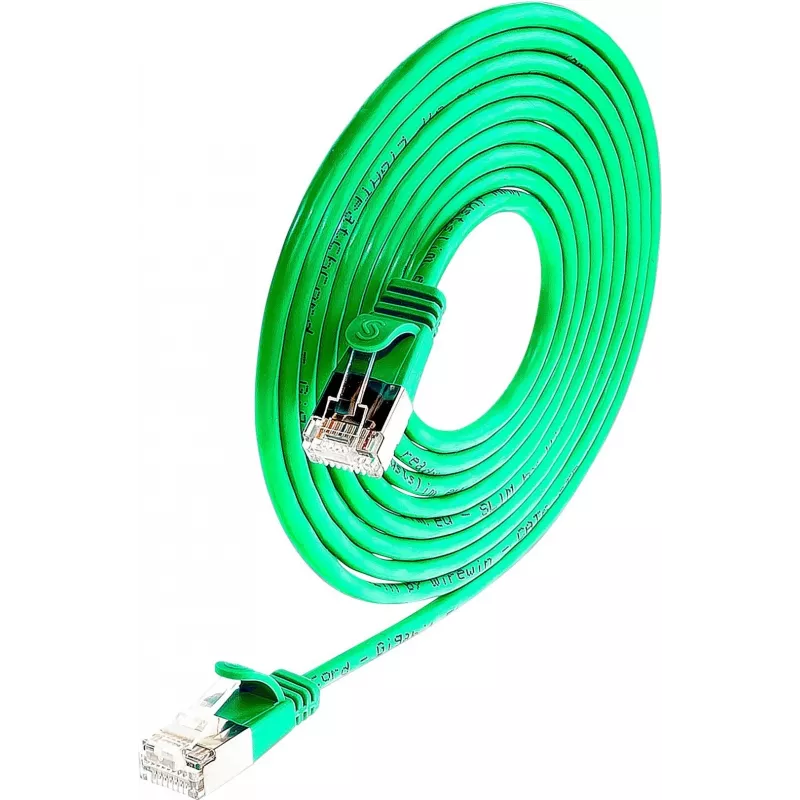 Cabo Patch Ethernet blindado Cat6 Wirewin Triotronik PKW-LIGHT-STP-K6 0,5 GN, ficha RJ-45 macho a macho, 0,5 m, verde
