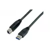 Cabo USB 3.0 A-B Wirewin, 5 m, preto (USB 3.0 A-B MM 5.0 SW)