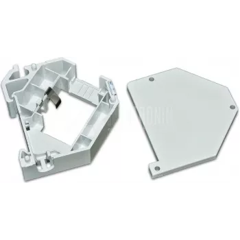 Kit de calha DIN Wirewin WKS – suporte de montagem em calha DIN para conector fêmea Keystone, plástico, cinzento