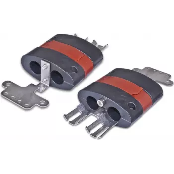 Conjunto de vedação de entrada de cabo com tubo termorretrátil frio em silicone Optotec para 2 cabos (12-20mm), oval FTTx (FOCUS-ODCKIT-CCSO-2X20)