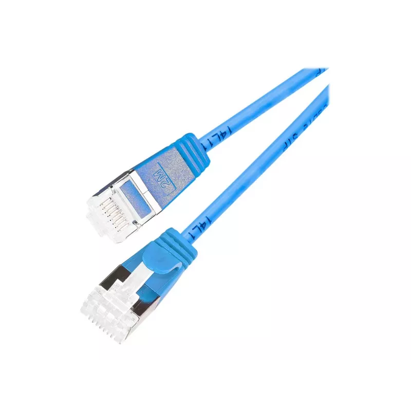 Cabo de rede Wirewin Light redondo U/FTP Cat 6a azul 1,0 m fino flexível PoE PKW-LIGHT-STP-K6A 1.0 BL