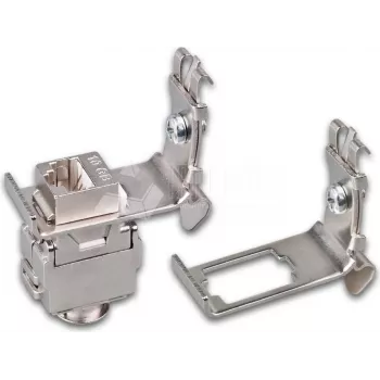 Adaptador Wirewin para calha DIN para montagem de tomadas Keystone, sistema Keystone metálico (WKS DIN RAIL HOLDER 1)