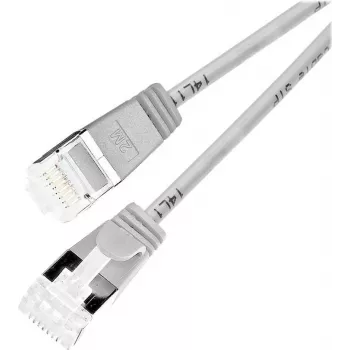 Wirewin PKW-LIGHT-STP-K6A 1.5 Cat 6a U/FTP Slim Round Cabo patch, PoE, 1,5 m, cinzento