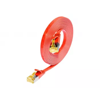 Cabo de rede Wirewin Cat6a U/FTP Slim Ethernet, 0,1 m, vermelho PKW-STP-SLIM-K6A 0.1 RT