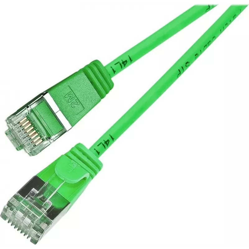 Cabo de rede Wirewin SLIM SL6 7,5 m Cat.6 U/FTP Slim Ethernet, verde PKW-LIGHT-STP-K6 7.5 GN