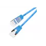 Cabo de rede Wirewin Light redondo U/FTP Cat 6a azul 5,0 m fino flexível PoE PKW-LIGHT-STP-K6A 5.0 BL