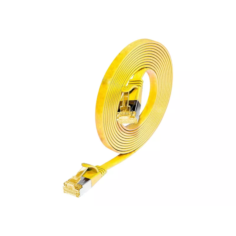 Cabo de rede Wirewin Cat6a U/FTP Slim RJ45 - 5 m, amarelo PKW-STP-SLIM-K6A 5.0 GE