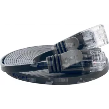 Cabo de rede Wirewin Cat.6 SLIM, U/UTP, 0,15 m, preto PKW-SLIM-KAT6 0.15 SW