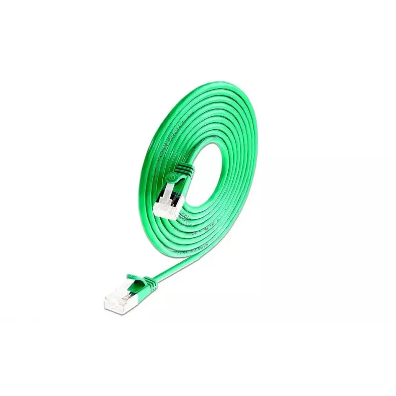 Cabo de rede Wirewin Light redondo U/FTP Cat 6a verde 0,5 m fino flexível PoE PKW-LIGHT-STP-K6A 0.5 GN