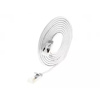 Cabo de rede Wirewin Light redondo U/FTP Cat 6a branco 0,25 m fino, blindado, PoE, flexível para aplicações especiais (PKW-LIGHT-STP-K6A 0.25 WS)
