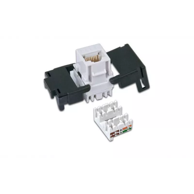 Módulo Keystone Wirewin WKS JACK KAT6A UTP, não blindado, RJ45, sem ferramentas, branco