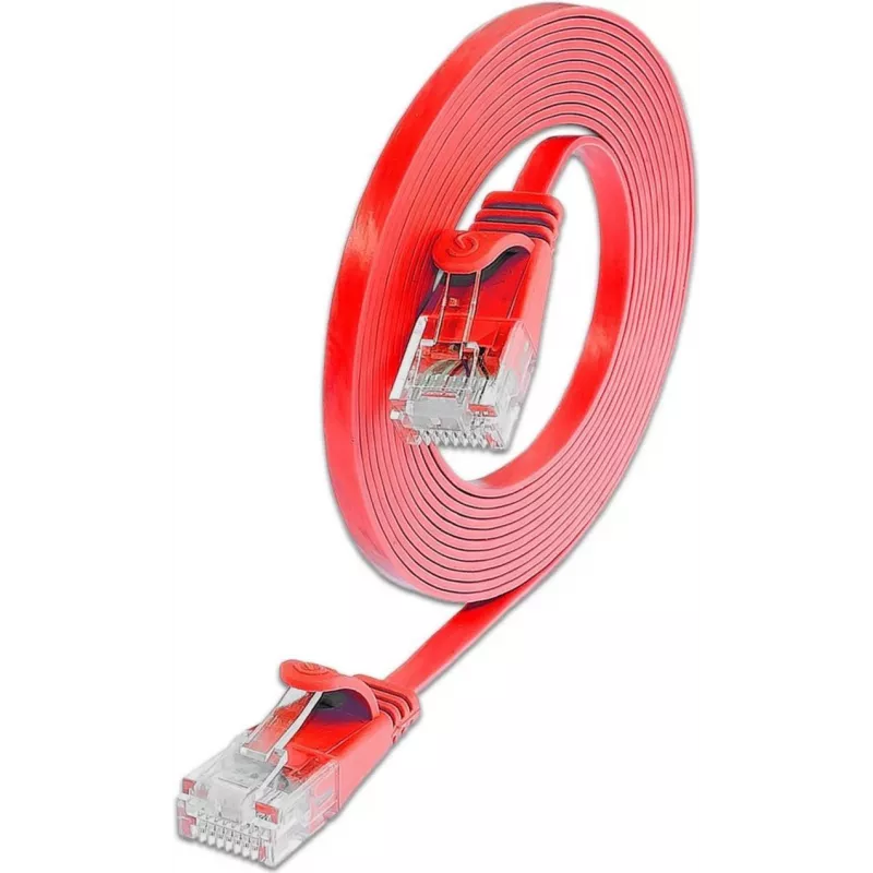 Cabo de rede Wirewin Cat.6 Slim U/UTP 0,75 m vermelho PKW-SLIM-KAT6 0.75 RT