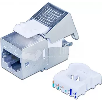 Wirewin Cat6A 10 Gigabit Ethernet Módulo Keystone, blindado, sem ferramentas, sistema Keystone (WKS JACK STP KAT6A)