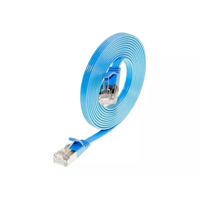 Wirewin Cat.6 Cabo Patch SLIM, STP(PIMF), 0,1 m, Azul PKW-STP-SLIM-KAT6 0.1 BL
