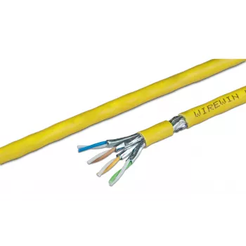 Wirewin VKW SFTP K7A LSOH3 1000SX Cabo de Massa Cat.7a S/FTP, 1000 m, Amarelo