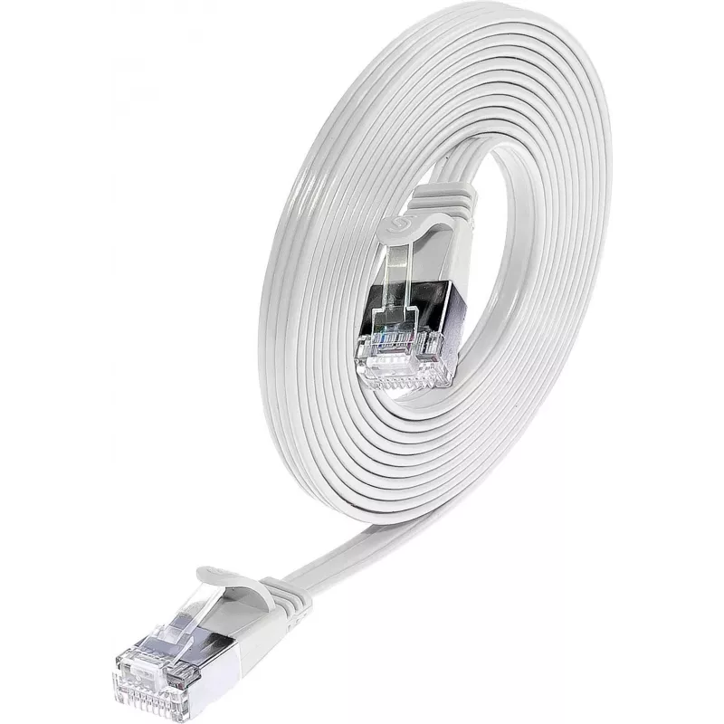 Wirewin Triotronik PKW-STP-SLIM-KAT6 0,1 WS - Cabo Patch Ethernet Slim Cat6 U/FTP, 0,1 m, Branco