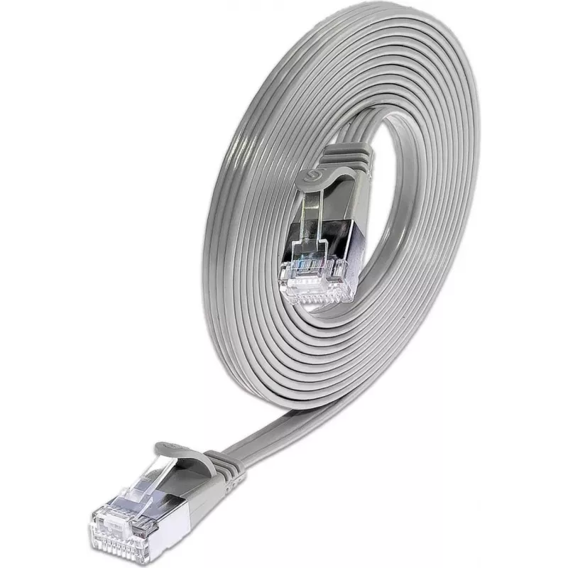 Wirewin Triotronik 0,15m Cabo Patch Ethernet Slim Cat6 U/FTP, Ficha RJ45 macho para macho, Cinzento PKW-STP-SLIM-KAT6 0.15