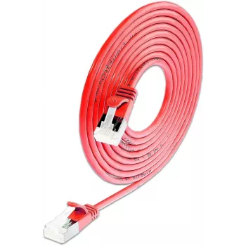 Cabo Patch Light SLIM KAT6A 10 Gigabit Wirewin, 0,15 m, U/FTP, Ø 3,8 mm, vermelho, pack de 50 SLIM-LS-K6A 0.15 RD 50