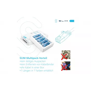 Cabo de rede Ethernet Patch Slim Cat6A U/FTP Wirewin SLIM-LS-K6A 3.0 OR 36, 3 m, laranja, pack de 36