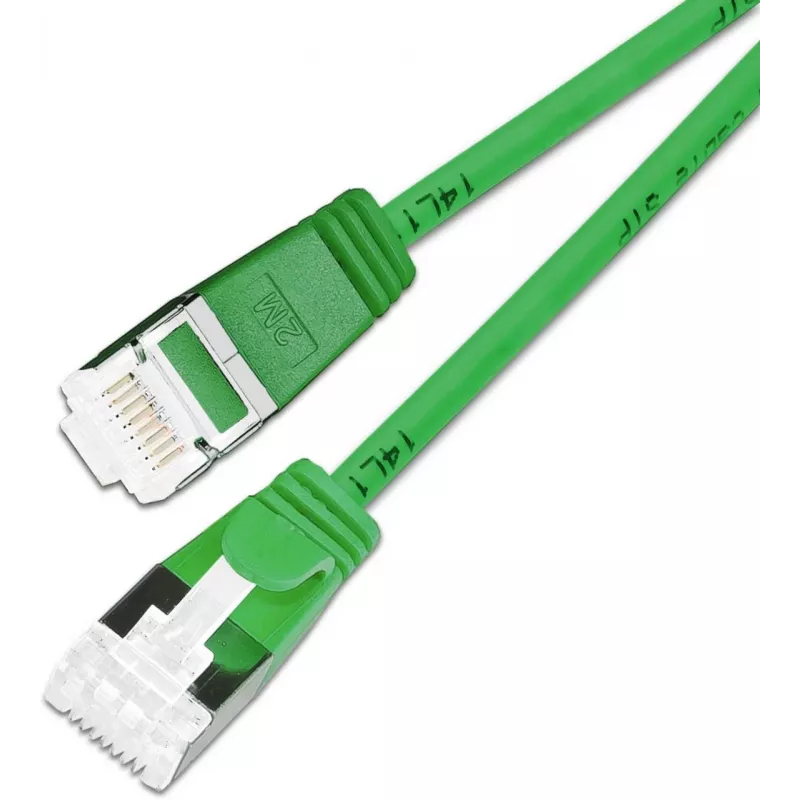 Cabo de rede Ethernet Patch Slim Cat6a U/FTP Wirewin, 10 Gbps, verde, 0,15 m PKW-LIGHT-STP-K6A 0.15 GN