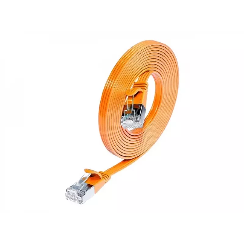 Cabo Patch SLIM S6 7.5 OR Wirewin - Cat.6 SLIM, STP(PIMF), 7,5 m, laranja (PKW-STP-SLIM-KAT6 7.5 OR)