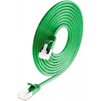 Cabo de rede Ethernet Patch Slim Cat6a U/FTP Wirewin SLIM-LS-K6A 0.15 GN 50, 0,15 m, verde, pack de 50