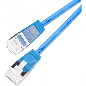 Cabo Patch Light SLIM KAT6A 10 Gigabit Wirewin, U/FTP, 3,8 mm, azul, 0,15 m (PKW-LIGHT-STP-K6A 0.15 BL)