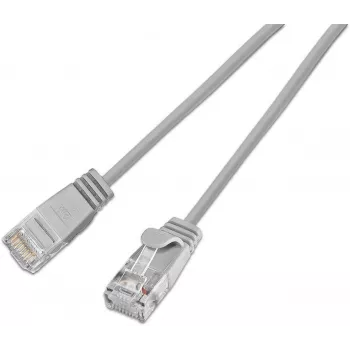 Cabo patch light SLIM KAT6A 10 Gigabit redondo Wirewin, U/UTP, Ø 3,6 mm, cinzento (SLIM-L-UU-K6A 0.25)