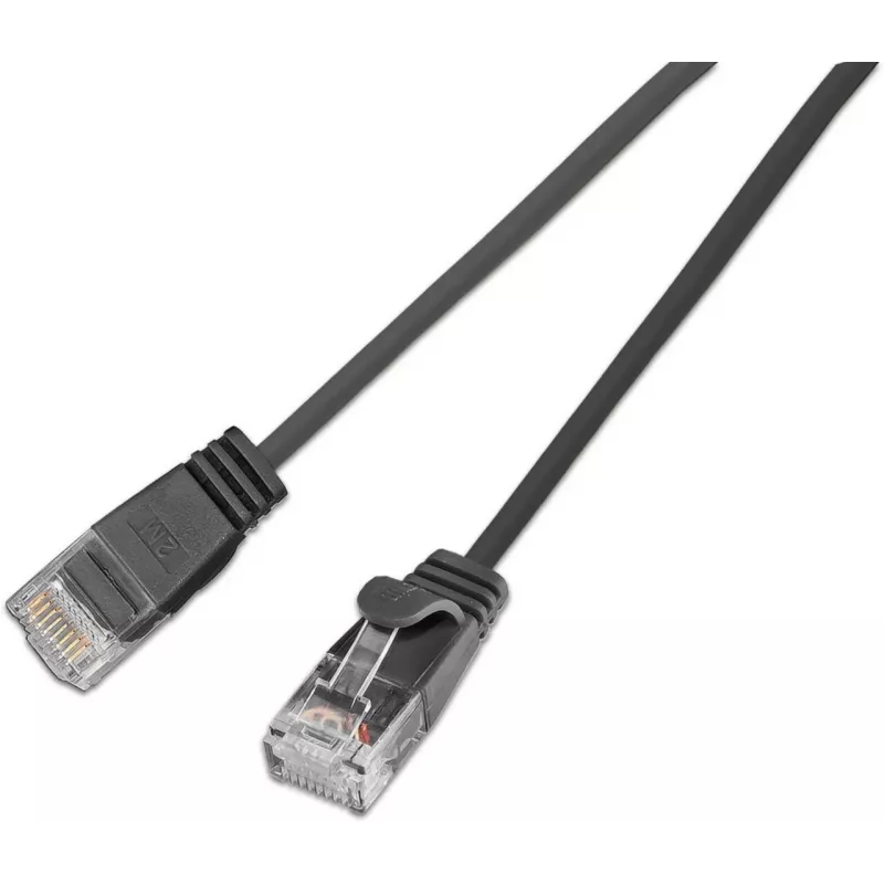 Cabo patch Ethernet Slim Cat6a U/UTP Wirewin 0,25 m preto SLIM-L-UU-K6A 0.25 BK