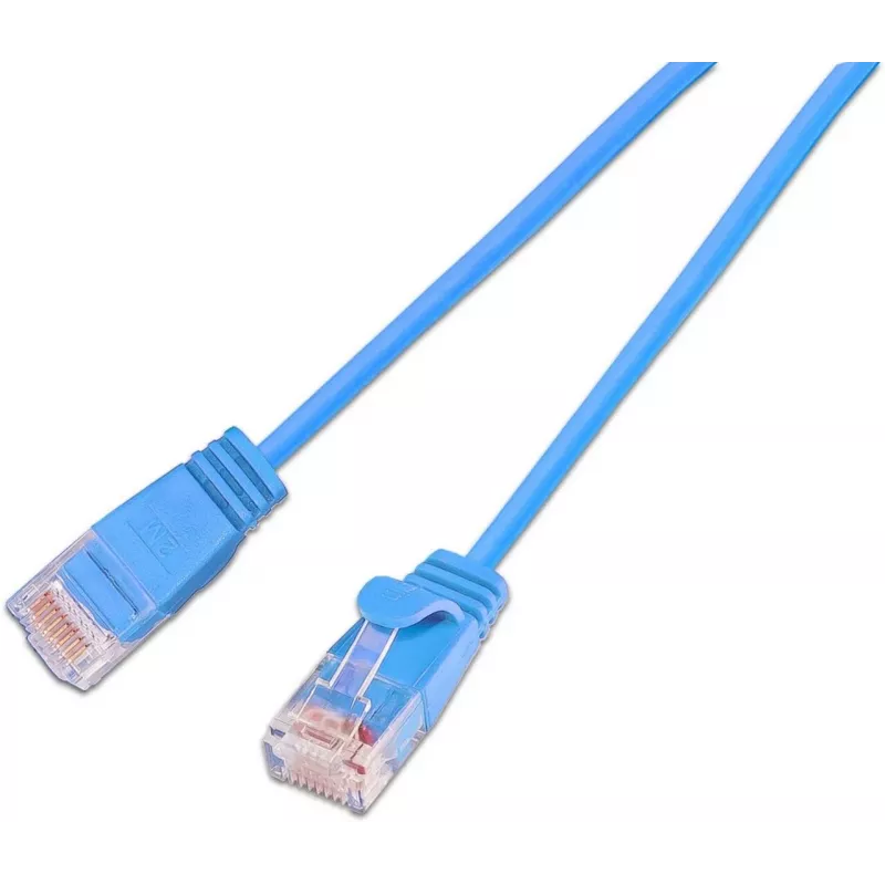 Cabo patch Ethernet Slim Cat6A U/UTP Wirewin, 10 Gbps, 1 m, azul SLIM-L-UU-K6A 1.0 BL
