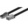 Cabo patch exterior CAT6A S/FTP Wirewin, 5 m, preto, bainha PUR, anti-UV PKW-OUT-SF-K6A-PUR 5.0
