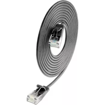 Cabo de rede SLIM KAT6A 10 Gigabit Light Patch, U/UTP, Ø3,6mm, preto, 0,5m (SLIM-L-UU-K6A 0.5 BK)