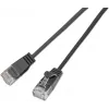 Cabo de rede SLIM KAT6A 10 Gigabit Light Patch, U/UTP, Ø3,6mm, preto, 0,5m (SLIM-L-UU-K6A 0.5 BK)