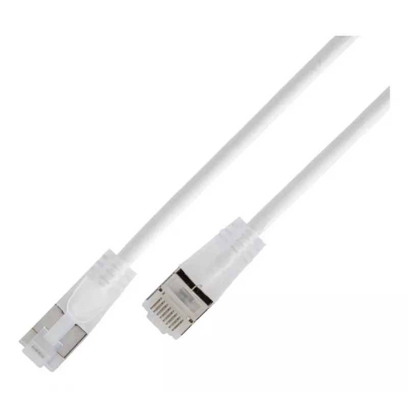 Cabo patch light SLIM KAT6A 10 Gigabit redondo Wirewin, U/UTP, Ø 3,6 mm, branco (SLIM-L-UU-K6A 3.0 WT)