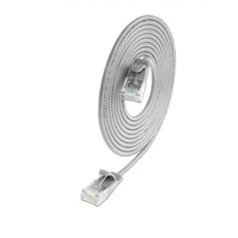 Cabo patch light SLIM KAT6A 10 Gigabit redondo Wirewin, U/UTP, Ø 3,6 mm, cinzento (SLIM-L-UU-K6A 1.5)
